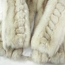 4-TDF347 ブルーフォックス FOX フォックスファー 最高級毛皮 ハーフコート 毛質 柔らか ホワイト 11 レディース_画像3