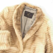 4-ZDF318 Elegance Fur パステルミンク MINK ミンクファー 最高級毛皮 ハーフコート ライトブラウン 11 レディース_画像3
