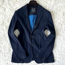 2372【美品・現行】T-JACKET ティージャケット セットアップ スーツ テーラード ジャージ素材 ストレッチ イージーブレザー 2B メンズ_画像2