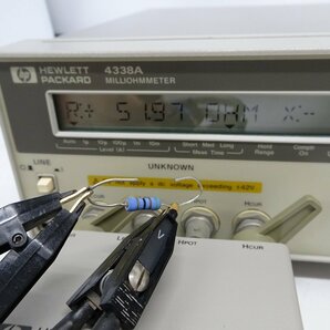 HP 4338A ミリオームメーター（16143B MATING CABLE付き/SELF TEST OK）【中古/未校正/動作品】#403099の画像8