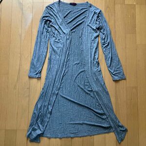 ロングカーディガン グレー UVカット 紫外線カット アウター トップス コート 羽織 上着 長袖 春服 夏服 日焼け対策 長丈