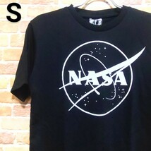 【新品】NASA ナサ 半袖 Tシャツ S ブラック ロゴ サークル_画像1