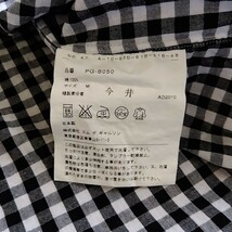 COMME des GARCONS HOMME PLUS　切り替え 変形 半袖シャツ　ギンガムチェック　サイズ M　日本製　コムデギャルソン オム プリュス　a14_画像7