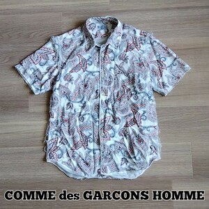 COMME des GARCONS HOMME　半袖シャツ　ペイズリー　サイズM　日本製　AD2003　コムデギャルソンオム　a18