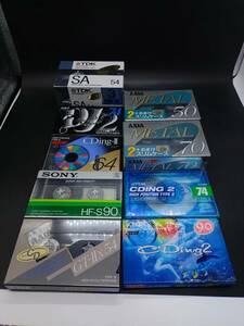 *0[ new goods * unopened ] cassette tape together 13 pcs set TDK AXIA SONY Hi Posi metal 0*