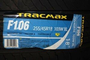 新古未使用品！大処分特価！ TRACMAX 255/45R18 テイクマックス F106 美品 4本セット 送料無料 激安！