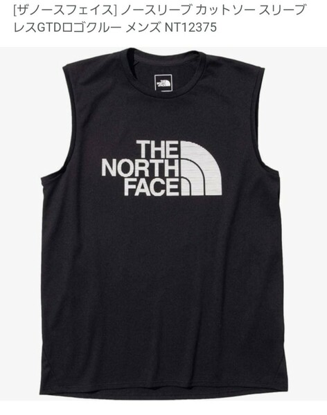 THE NORTH FACE ザノースフェイス ランニング ノースリーブ スリーブレス GTDロゴクルー ブラック Mサイズ ランニングシャツ タンクトップ