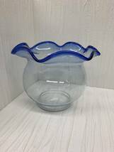 レトロ 金魚鉢 昭和レトロ インテリア 金魚 メダカ フリル ガラス製 ガラス アンティーク 昔ながらの金魚鉢が可愛い！_画像1