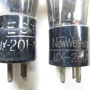 古い 真空管 (2) UX-201A NewWeston,BEST 2個 フィラメントは切れていません / アンティーク ラジオの画像2