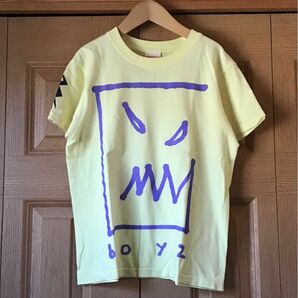 銀杏BOYZ 初期レアTシャツXS レディースSサイズ ライトイエロー×パープル 稲妻プリント 峯田和伸 ライブフェス キッズ