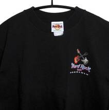 90’S HARD ROCK CAFE ハードロックカフェ HONOLULU ホノルル ギター＆エレクトリック Tシャツ Mサイズ 黒 ビンテージ_画像3