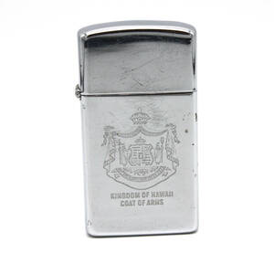 90's ビンテージ ZIPPO ジッポ KINGDOM OF HAWAII-COAT OF ARMS ハワイ王国紋章 スリム オイルライター 1993年製