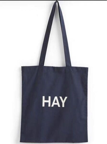限定価格 新品 HAY TOTE レア柄 ヘイ トートバッグ エコバッグ ネイビー