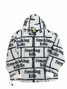 #FR2 Smoking Kills Boa Zip Up Hoodie サイズL ホワイト ボアジップアップフーディ FRJ078 エフアールツー 中古品[C127U150]