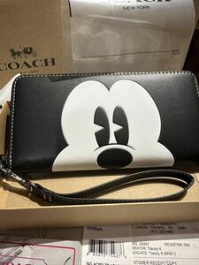 COACH コーチ 長財布 ラウンドファスナー ミッキー ディズニー ミッキーマウス 財布