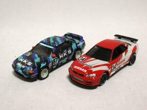 ルース 開封済み 美品 HKS R32 GT-R と JL R34 GT-R NISSAN NISMO のセット