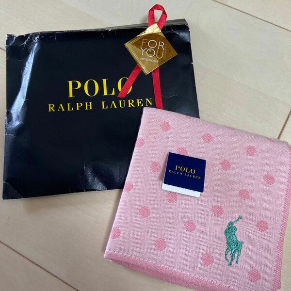 ★Ralph Lauren★ タオルハンカチ 未使用品 新品 ドット