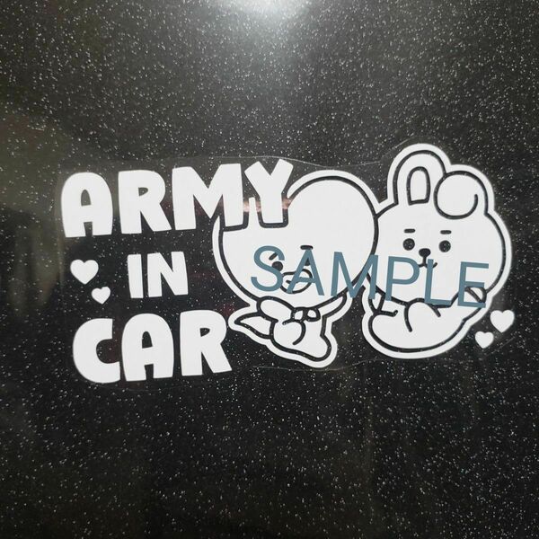 車用ステッカー BTS BABY in CAR ARMY