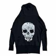 Rare 00s Japanese label Design hoodie damage studs skull 14th addiction kmrii share spirit y2k 90s tornado mart goa ifsixwasnine_画像1