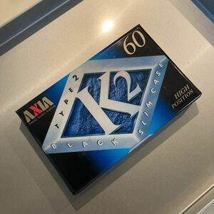 AXIA K2C 60 アクシア カセットテープ ブラックスリムケース ハイポジ