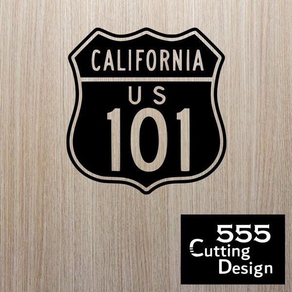 カリフォルニア101 カッティングステッカー黒