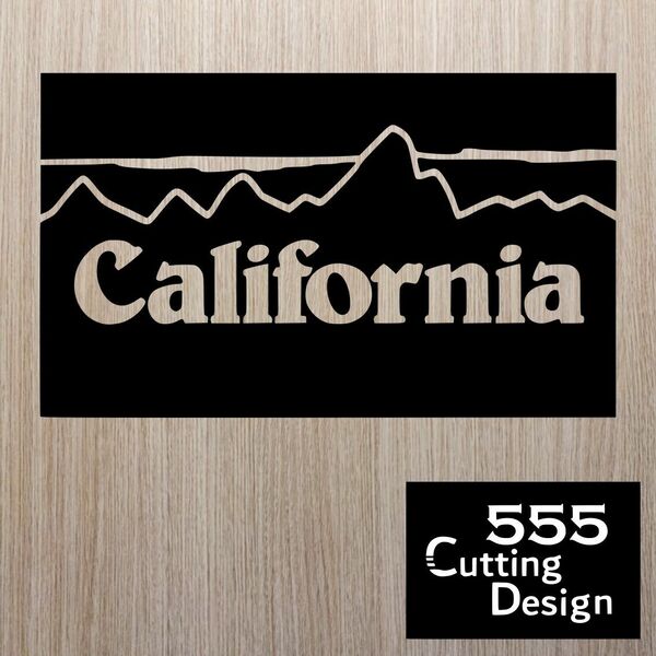 カリフォルニア ロゴカッティングステッカー黒