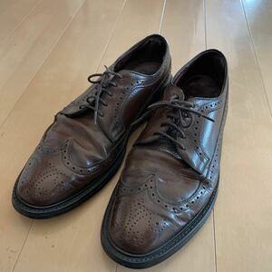 ★USED！ウィングチップ 革靴 本革 ブラウン 10D ビジネスシューズ 紳士靴 ウイングチップ