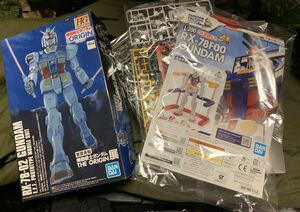 未開封ガンプラ BANDAI SPIRITS HG 機動戦士ガンダム　THE ORIGIN展　新彦良和　RX-78-02 + 横浜ガンダム入場特典ガンプラセット