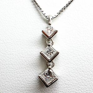 TASAKI(田崎真珠)《Pt850/Pt900天然ダイヤモンドネックレス》M 約5.7g 約42cm 0.54ct diamond necklace jewelry ED5/EF0の画像1