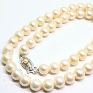 《アコヤ本真珠ネックレス》M 35.7g 約42cm 約7.5-8.0mm珠 pearl パール necklace ジュエリー jewelry DA5/DH0