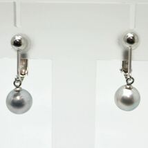 《K14WGアコヤ本真珠 イヤリング》M ◎2.7g 約7.0mm珠 約22.1×11.4mm jewelry ジュエリー earring DG3/DG3_画像1