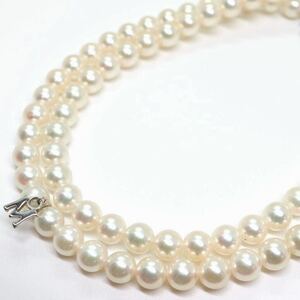 MIKIMOTO( Mikimoto ) gorgeous! good quality! box /M charm attaching!!{ Akoya book@ pearl necklace }M 18.3g approximately 42cm approximately 5.0-5.5mm.pearl necklace jewelry EC0/EG0