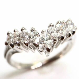 《Pt900 天然ダイヤモンドリング》J 約3.4g 約10号 0.60ct ring 指輪 jewelry ジュエリー diamond EB9/EB9
