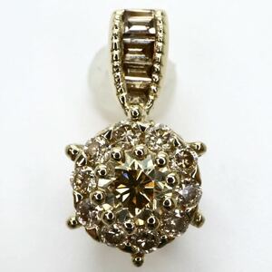 GSTV(ji-e Steve .-){K18 natural diamond pendant top }M 1.0g 0.34ct diamond jewelry pendant jewelry EA3/EA3