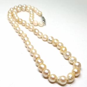 《アコヤ本真珠ネックレス》M 33.8g 約6.5-8.0mm珠 約49cm pearl necklace ジュエリー jewelry CE0/DA0の画像5