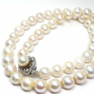 《アコヤ本真珠ネックレス》M 40.3g 約8.0-8.5mm珠 約41.5cm pearl necklace ジュエリー jewelry D DE0/DG0