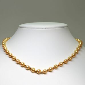 《K18(750) アコヤ本真珠ネックレス》M 15.3g 約5.5-6.0mm珠 約40cm pearl necklace ジュエリー jewelry EA8/EB0の画像2