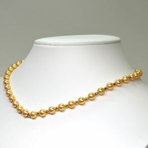 《K18(750) アコヤ本真珠ネックレス》M 15.3g 約5.5-6.0mm珠 約40cm pearl necklace ジュエリー jewelry EA8/EB0の画像3