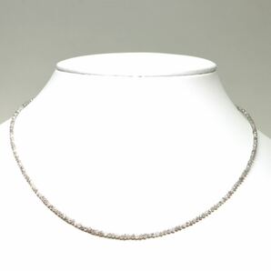 12.00ct!!《K18WG天然ダイヤモンドネックレス》M 約3.1g 約45.5cm diamond necklace ジュエリー jewelry EA0/EA5の画像2