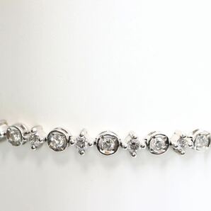 DE BEERS(デビアス)LINE(ライン)1ct UP!!《K18WG 天然ダイヤモンドブレスレット》M 約7.7g 約16cm 1.38ct diamond bracelet EH6/FA1の画像5