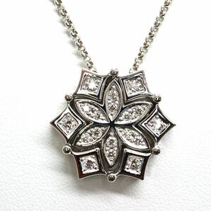 TASAKI(田崎真珠)箱付き!!豪華!!《K18WG天然ダイヤモンドネックレス》M 約10.3g 約49.5cm 0.37ct diamond necklace jewelry FA2/FA3の画像5
