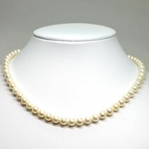 SEIKO(セイコー)良質!!《アコヤ本真珠ネックレス》M 29.7g 約42cm 約6.5-7.0mm珠 pearl パール necklace ジュエリー jewelry DH0/EA5_画像2