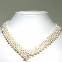 《本真珠ネックレス》M 36.5g 約43cm pearl パール necklace ジュエリー jewelry CE0/DA0_画像1