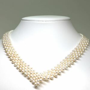 《本真珠ネックレス》M 36.5g 約43cm pearl パール necklace ジュエリー jewelry CE0/DA0