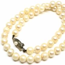 《アコヤ本真珠ネックレス》M 23.1g 約36.5cm 約6.5-7.0mm珠 pearl パール necklace ジュエリー jewelry DA0/DB5_画像1