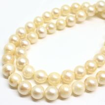 《アコヤ本真珠ネックレス》M 23.1g 約36.5cm 約6.5-7.0mm珠 pearl パール necklace ジュエリー jewelry DA0/DB5_画像4