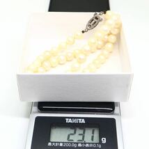 《アコヤ本真珠ネックレス》M 23.1g 約36.5cm 約6.5-7.0mm珠 pearl パール necklace ジュエリー jewelry DA0/DB5_画像8