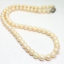 《アコヤ本真珠ネックレス》M 28.7g 約44.5cm 約6.5-7.0mm珠 pearl パール necklace ジュエリー jewelry CE0/DA0_画像5