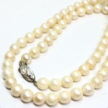 《アコヤ本真珠ネックレス》M 28.7g 約44.5cm 約6.5-7.0mm珠 pearl パール necklace ジュエリー jewelry CE0/DA0_画像1