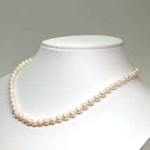 《アコヤ本真珠ネックレス》M 20.8g 約41.5cm 約5.5-6.0mm珠 pearl パール necklace ジュエリー jewelry CE0/DA0_画像3